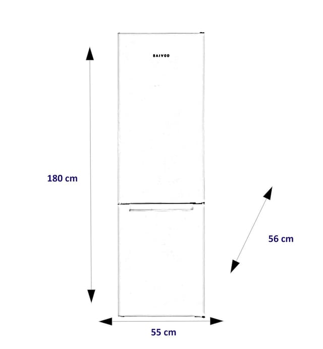 Detalle 2 de Saivod CC18055DFWE frigorífico combi cíclico (reacondicionado Grado C)