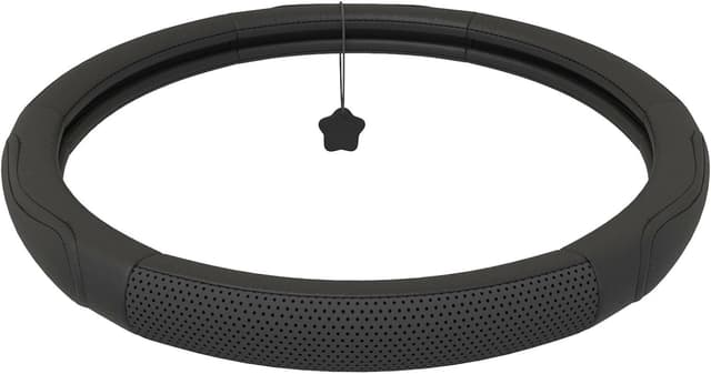 Imagen de Upgrade4cars Couvre-volant cuir noir taille 37-39 cm en OfertitasTOP