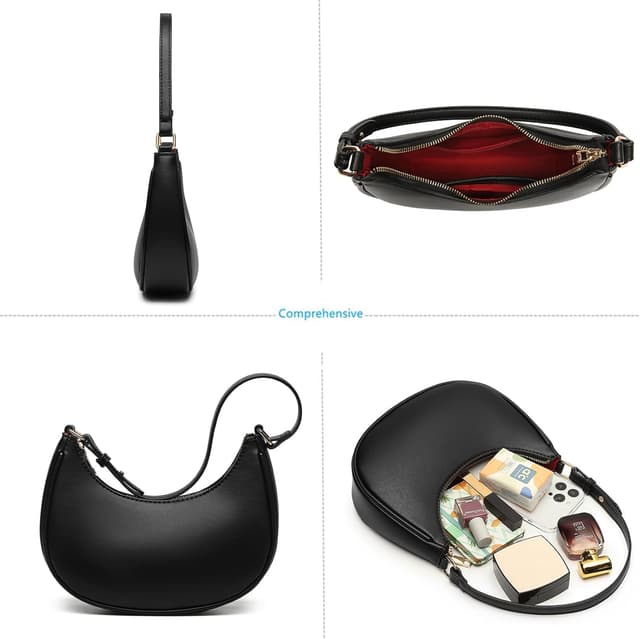 Detalle de Barabum Retro Classic Hobo Clutch Shoulder Tote with Zipper Closure for Women