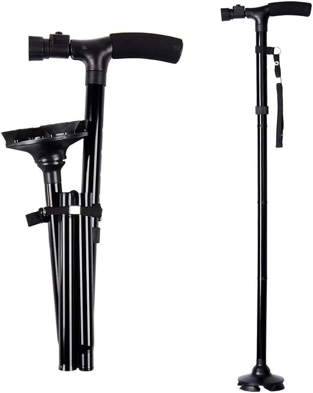 Detalle 2 de Folding Cane with LED Light, Adjustable Walking Stick 🚶