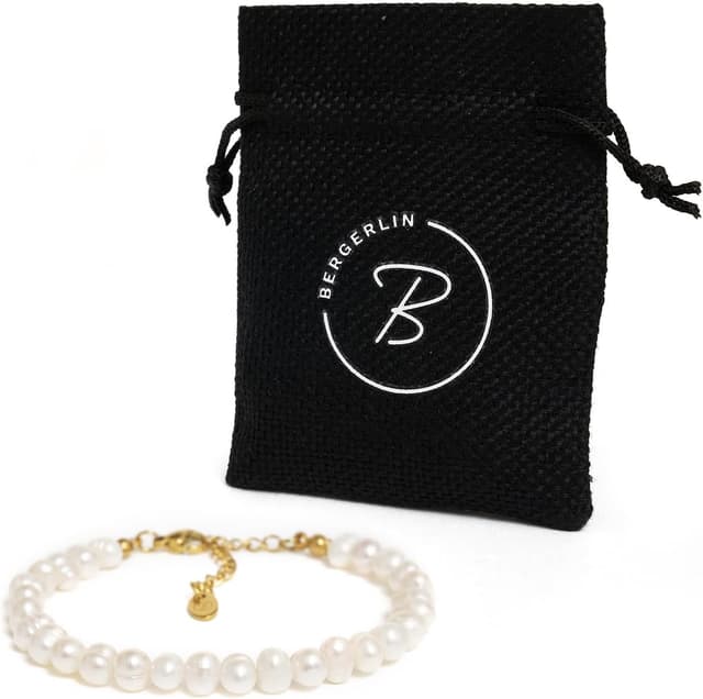 Detalle 2 de BERGERLIN Perlenarmband mit vergoldetem Verschluss & Echtheitszertifizierung für Damen und Herren