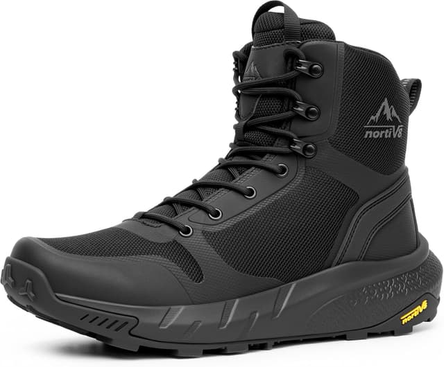 Detalle de NORTIV 8 Stivali tattici militari uomo con cerniera laterale e suola ammortizzante