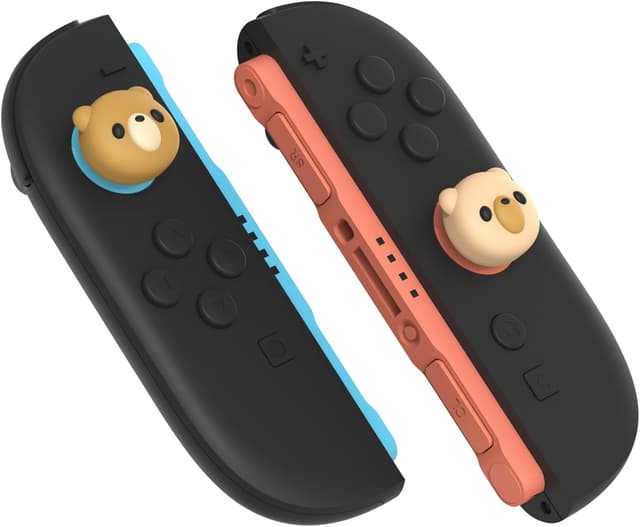 Thumbnail 6 de PlayVital 4pc Thumb Grips for Nintendo Switch 2 Joycon 2 in kawaii silicone – Cozy Bear set