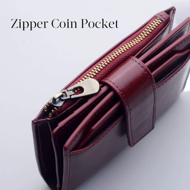 Detalle 2 de Leather RFID bifold wallet, 11 card slots