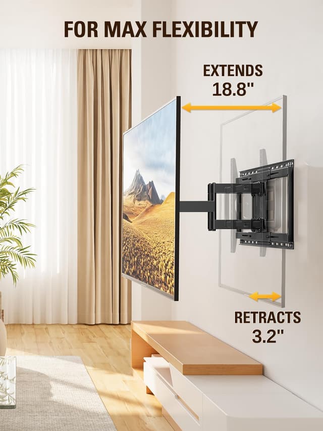 Detalle 2 de Mounting Dream MD2198 Sliding Full Motion TV Wall Mount (42–86 inch, Dual Arms)