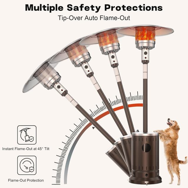 Thumbnail 3 de DIAMONDFORGE Patio Heater 50,000 BTU Brown