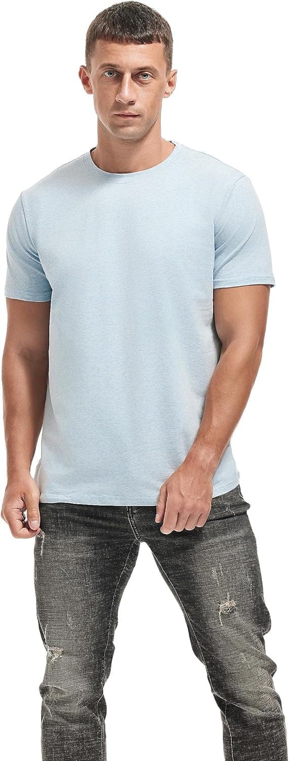 Detalle 2 de VEIISAR Herren T-Shirt Slim Fit 2er-Set