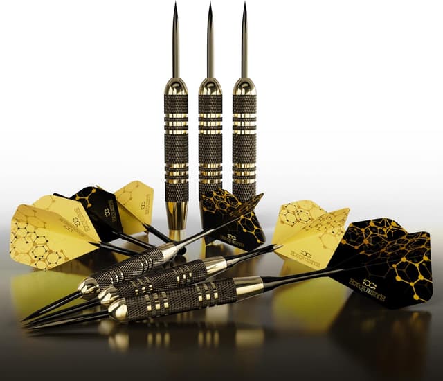 Detalle 2 de Professional steel tip darts set 22g brass