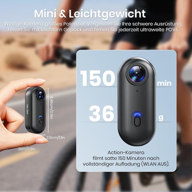 Detalle 2 de Hiwoor Action Cam Mini 64 GB für POV