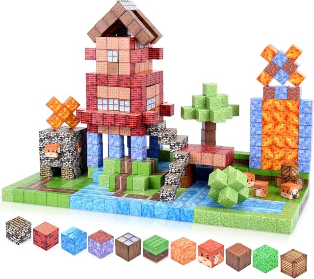 Detalle de LFZXKJKJ 64Pcs Magnetic Blocks for STEM learning