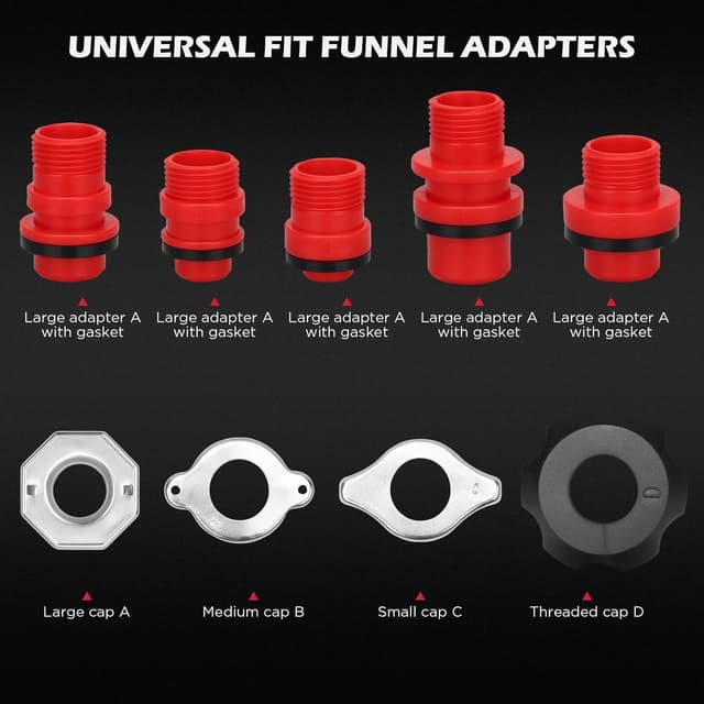 Thumbnail 3 de No-Spill Coolant Filling Funnel Kit 22pc ðŸ›