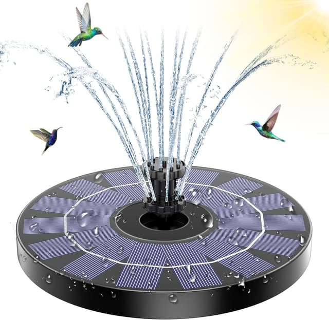 Detalle de AMZtime AMZtime Solar Fountain Pump (3.5W) with 6 nozzles for bird baths and small ponds