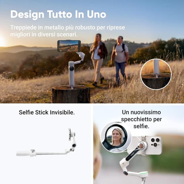 Detalle 2 de Insta360 Flow 2 Pro Pack, gimbal per smartphone