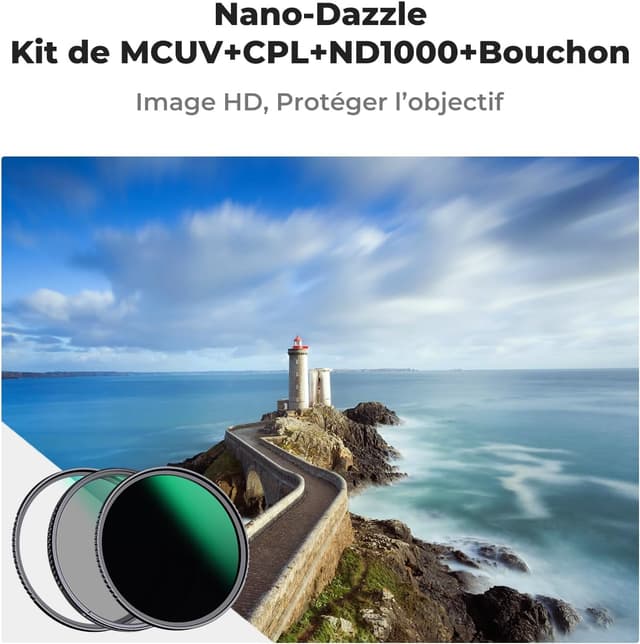 Thumbnail 2 de K&F CONCEPT 62mm Filtre UV CPL ND1000