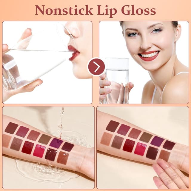 Detalle 2 de Coffret ALIIP de 12 rouges à lèvres mats liquides — teintes pigmentées, finition confortable