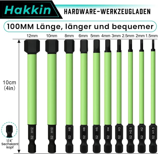 Detalle 2 de Hakkin Bit-Set Hex 10-teilig 100 mm