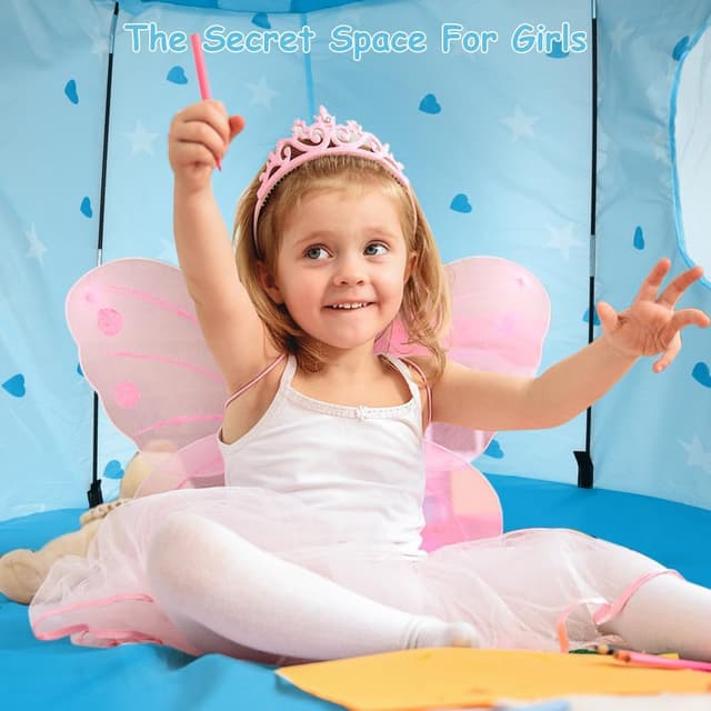 Thumbnail 4 de HOTUT Kinder Spielzelt Prinzessin 101 cm