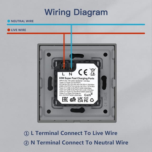 Thumbnail 6 de BSEED Schuko Steckdose 65W GaN Ladegerät