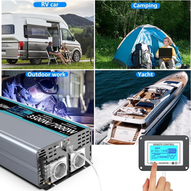 Thumbnail 5 de SUDOKEJI FLAMEZUM 3500W Wechselrichter 24V–230V