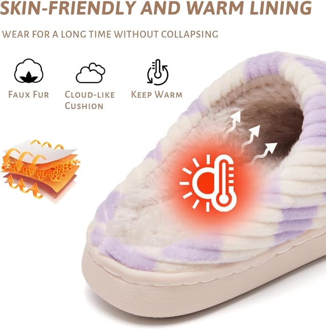 Detalle de Guyarns Chaussons enfant fille/garçon fourrés, semelle antidérapante et mémoire de forme