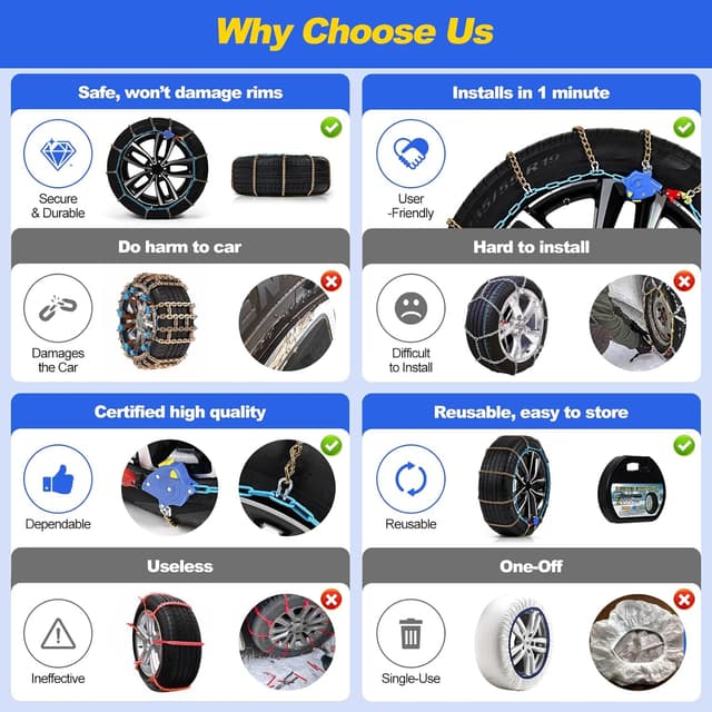 Thumbnail 3 de Auto Tightening Snow Chains ALN120 1-Min Fit