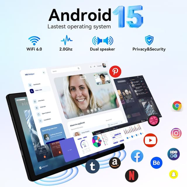 Detalle de Freeski Tablets 10 inch Android 15 tablet, 24GB RAM
