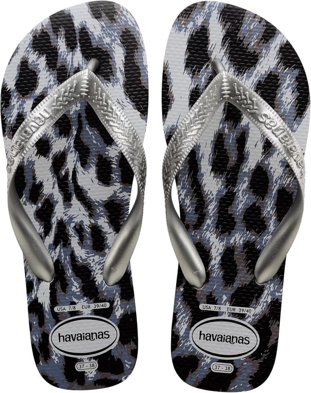 Detalle de Havaianas Top Animals : tongs femme confortables, légères et durables à motifs animaliers