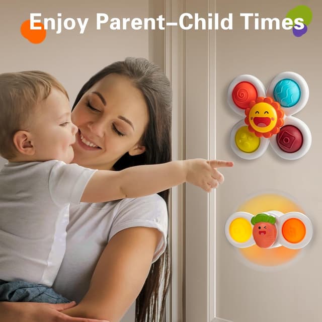 Detalle 2 de 3PCS Suction Cup Spinner Toys for Kids