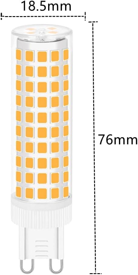 Detalle 2 de tkhetiana 12W G9 LED Lampe warmweiß 3000K (entspricht ca. 100W/110W Halogen) – 2er-Set