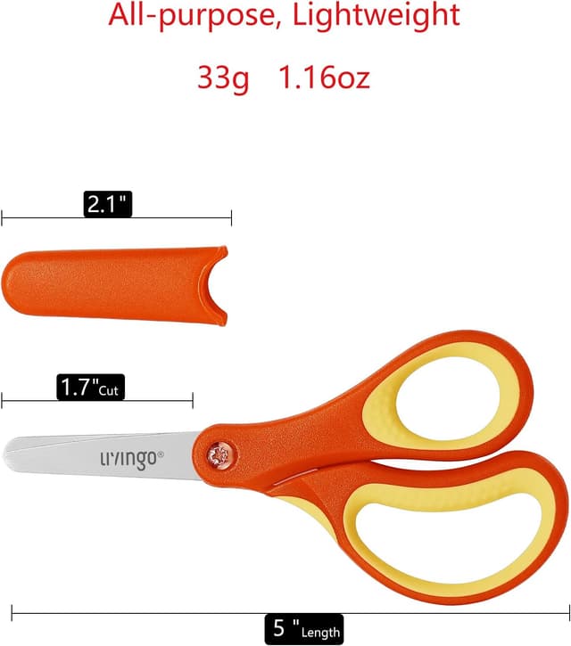 Thumbnail 1 de LIVINGO 3 Pack 5" Kids Scissors