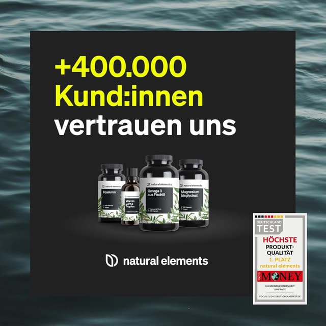 Thumbnail 4 de natural elements Premium Omega 3 Vegan 60 Kapseln — 2000 mg Algenöl