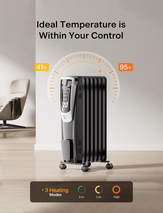 Thumbnail 4 de PELONIS Radiator Heater 5-Setting Silent Heater
