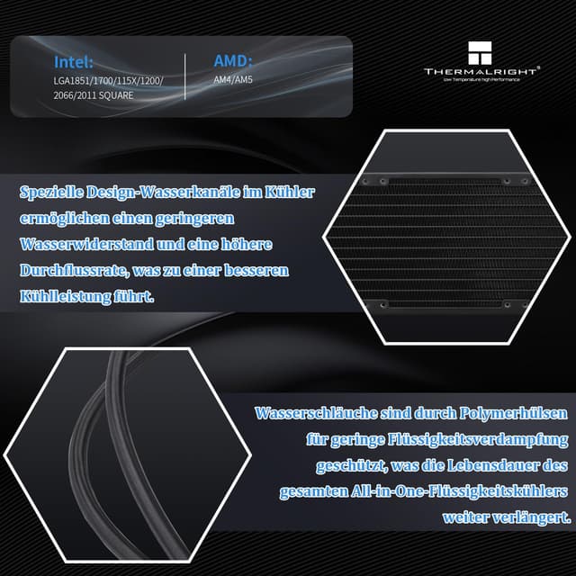 Thumbnail 4 de Thermalright Frozen Infinity 360 BLACK CPU-Wasserkühler