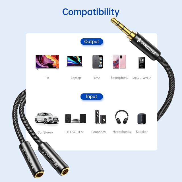 Thumbnail 6 de Syncwire Headphone Splitter 3.5mm Y-cable