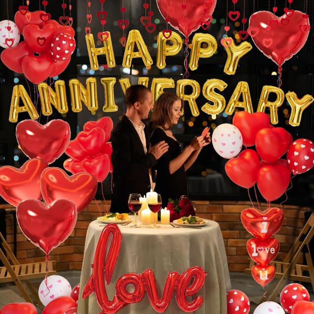 Thumbnail 1 de Anniversary Decorations Balloons arch with banner 🎈