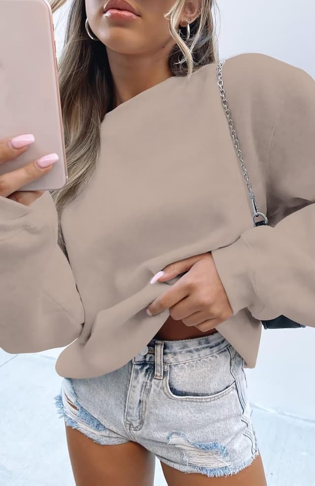 Detalle 2 de LACOZY Women’s Oversized Long Sleeve Crewneck Sweatshirt – Casual Pullover Jumper