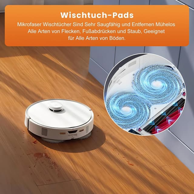 Detalle de 28-teiliges Zubehörset für Roborock Qrevo Curv/Edge/S5V Saugroboter – mit 2 Hauptbürsten, Wischpads, Filtern & mehr