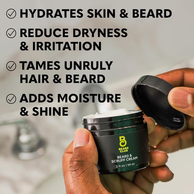 Detalle de The Beard Club Biotin Beard Cream — Moisturizing & Hydrating Shea Beard Butter