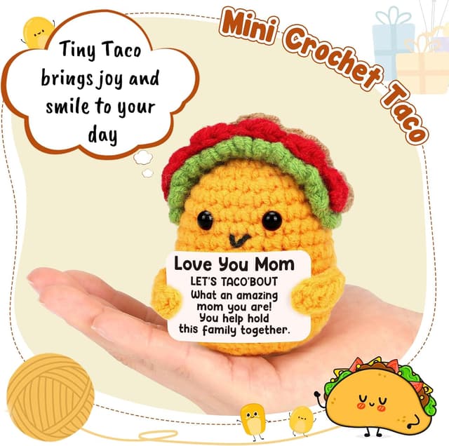 Thumbnail 2 de Funny Crochet Taco Mom Gift 1pc