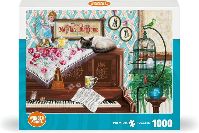Detalle 2 de Puzzle Ravensburger Wonder Forge Piano Cat de 1000 pièces (adultes)