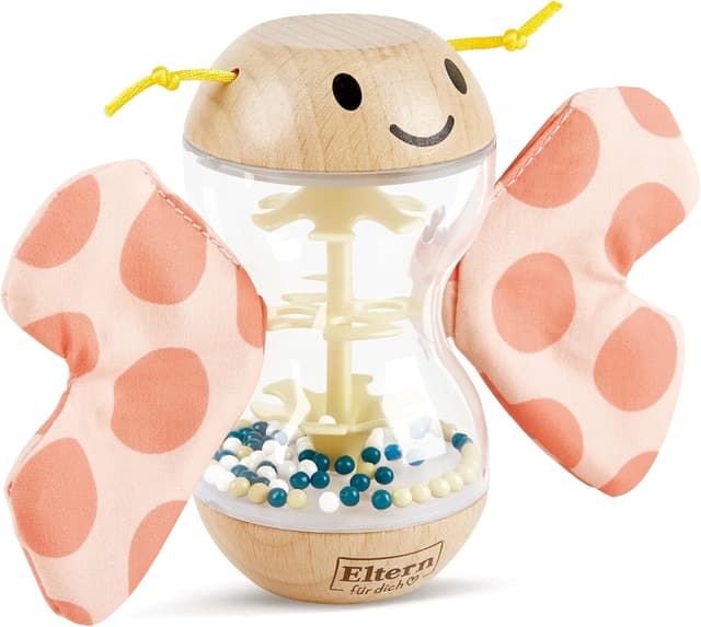Detalle de Hape Rosalie bâton de pluie papillon en bois – sonajero dès 0 mois