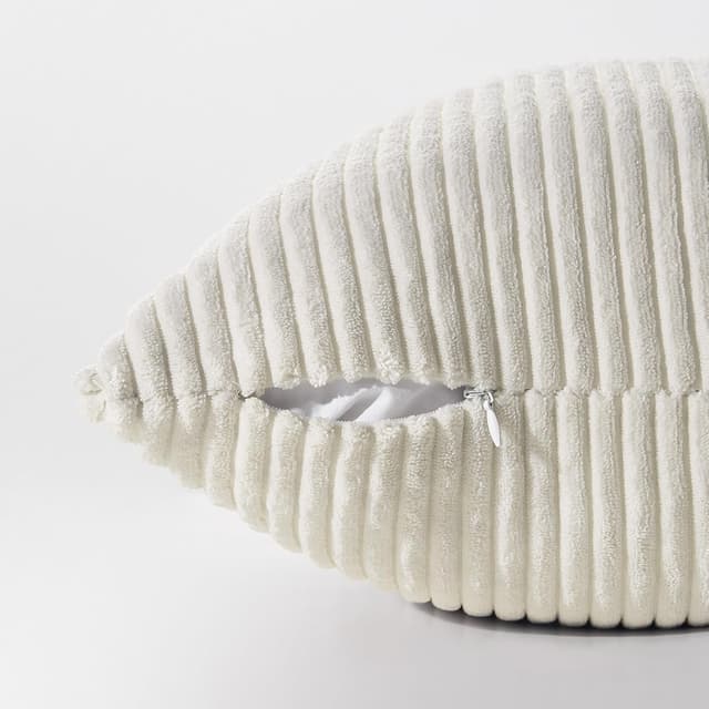 Thumbnail 2 de Topfinel Funda Cojín 30x50 Pana Blanco para Sofá🛋