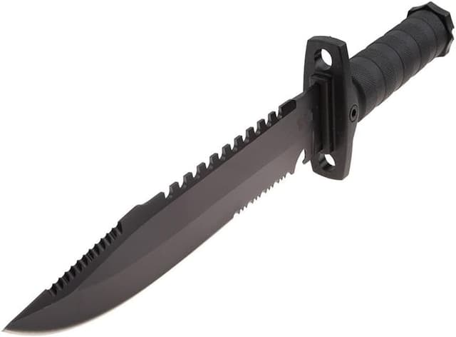 Detalle 2 de KS-11 Knife Outdoor Messer 35 cm – Bushcraft- und Gürtelmesser mit Clip-Point-Klinge (inkl. Kunststoffholster)