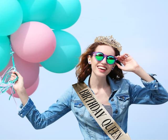 Thumbnail 6 de Leixi Birthday Queen Sash and Rhinestone Tiara set 👑
