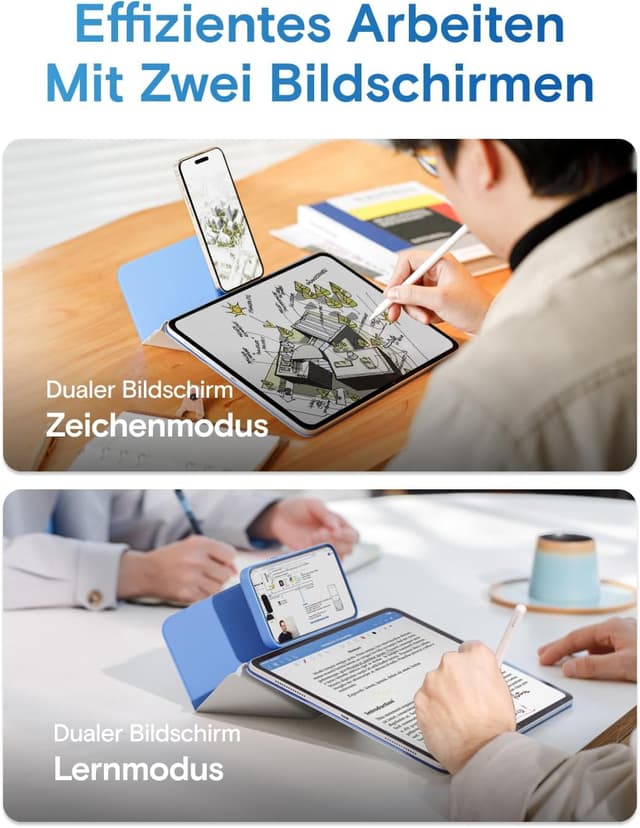 Detalle de MOFT Dynamic Folio Hülle für 11" iPad Pro (M4 2024/M5 2025) – schlanke Magnet-Hülle mit Ständer, Auto Wake/Sleep, Cement