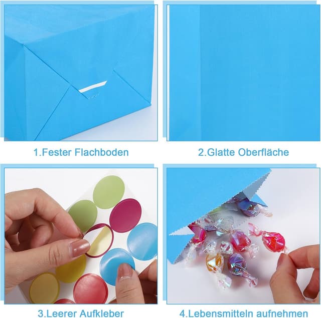 Detalle de Papiertüten 50 Stück 18 x 9 x 5,5 cm