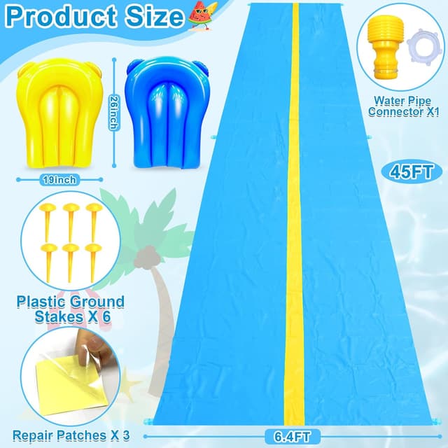 Thumbnail 1 de iGeeKid 45Ft Slip and Water Slide 🛝