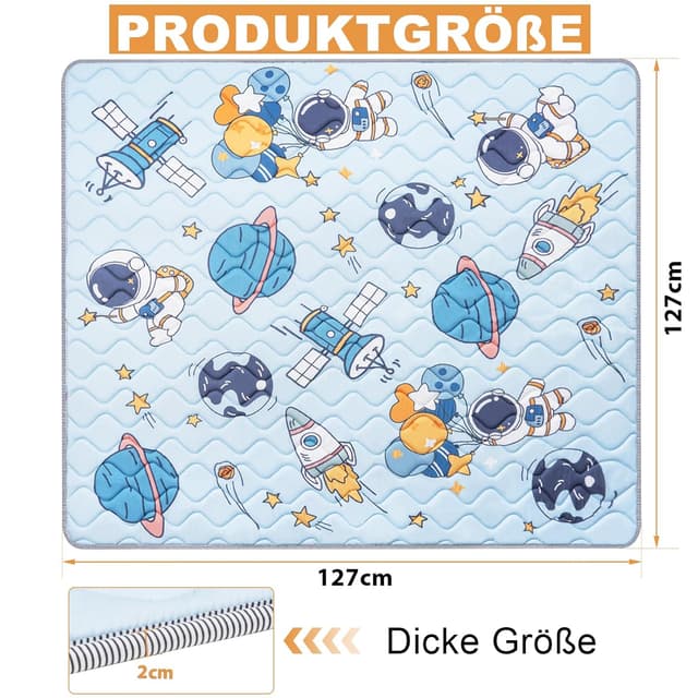 Detalle 2 de OUUTMEE Baby Krabbelmatte 127 x 127 cm