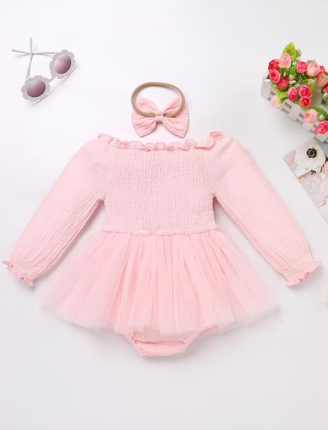 Detalle 2 de EFOGEP Baby Girls First Birthday Tutu Dress 🎀