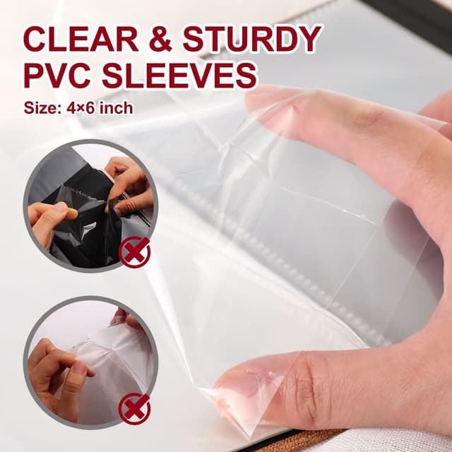 Detalle de Small 6x4 Photo Album (2 Packs) with Linen Cover, Portrait 10x15cm Slip-In Pockets